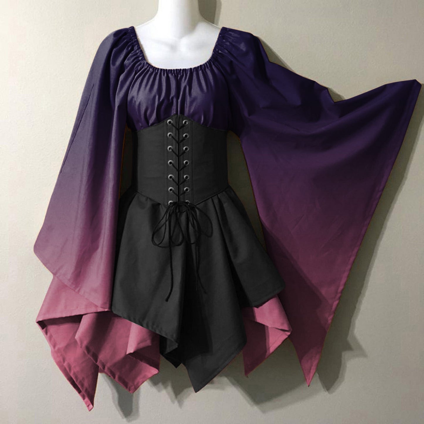 New Party Long-sleeved Women's Renaissance Medieval Dress