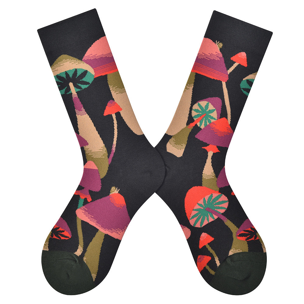Designer Brand Mid-leg Socks Are Versatile Women's Cotton Outer Wear Trendy Socks