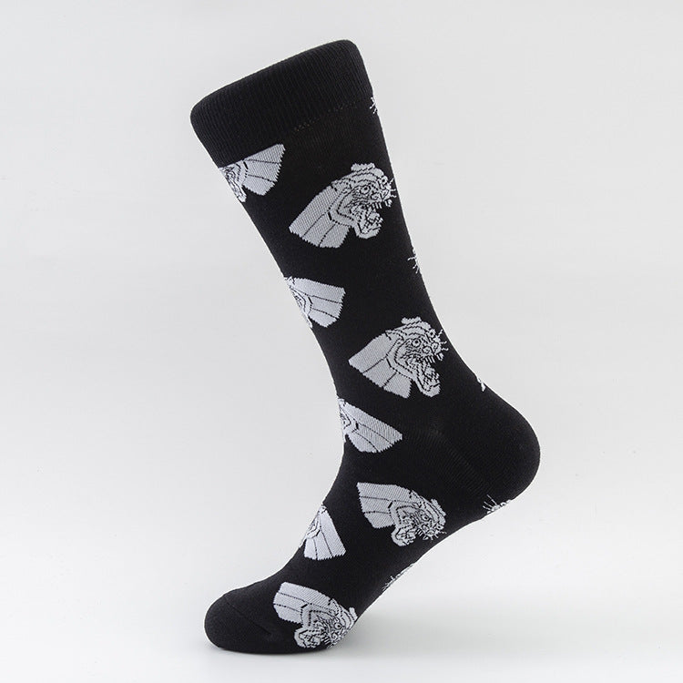 Men's Socks Large Size Stockings Large Cotton Socks Large Medium Tube Sports Socks-5prs