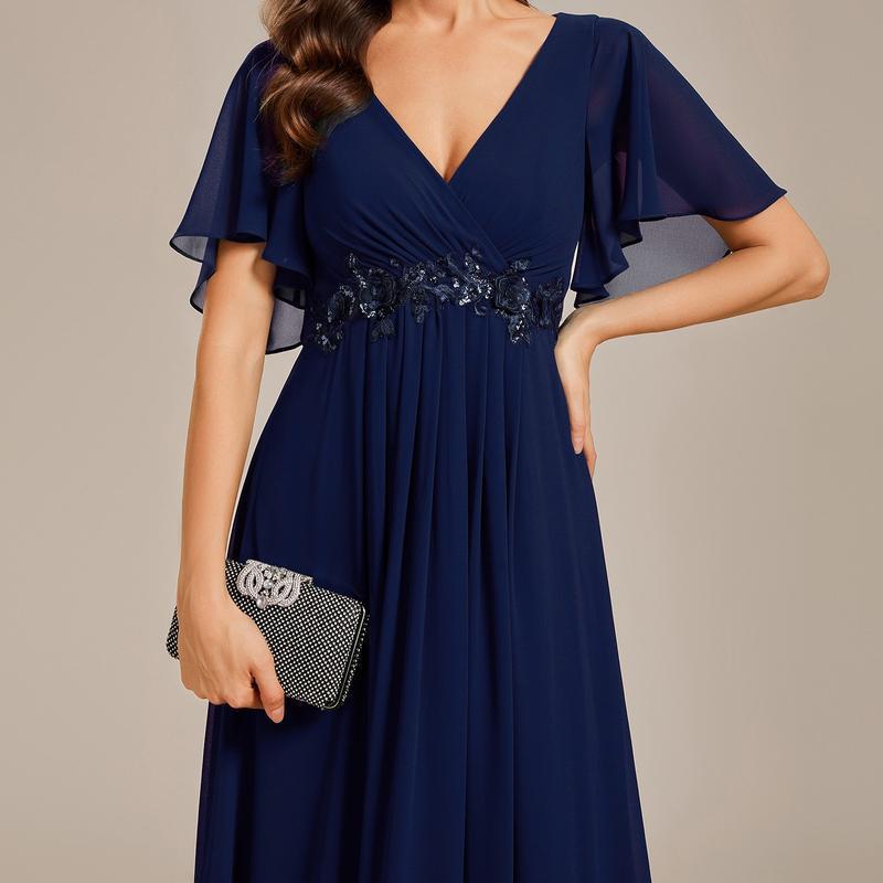 MatchSet Chiffon Dress | Draped Sleeve & Script Print | Sunset Stroll Romper