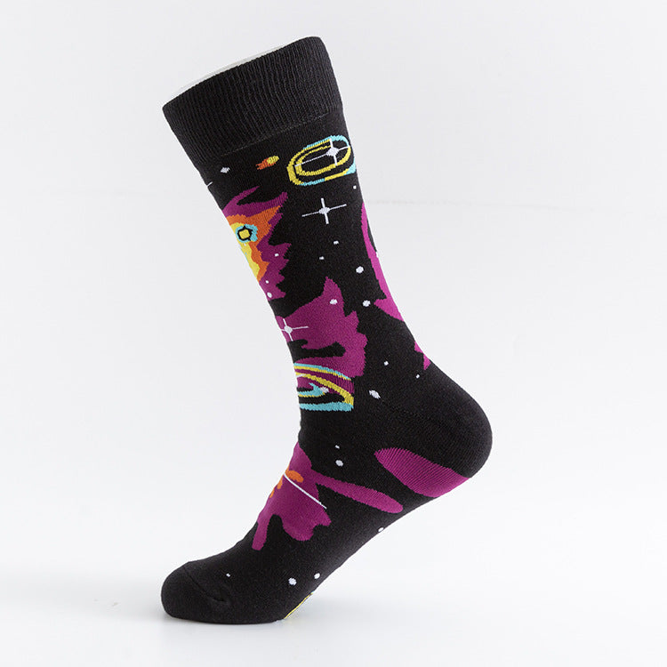 Men's Socks Large Size Stockings Large Cotton Socks Large Medium Tube Sports Socks-5prs