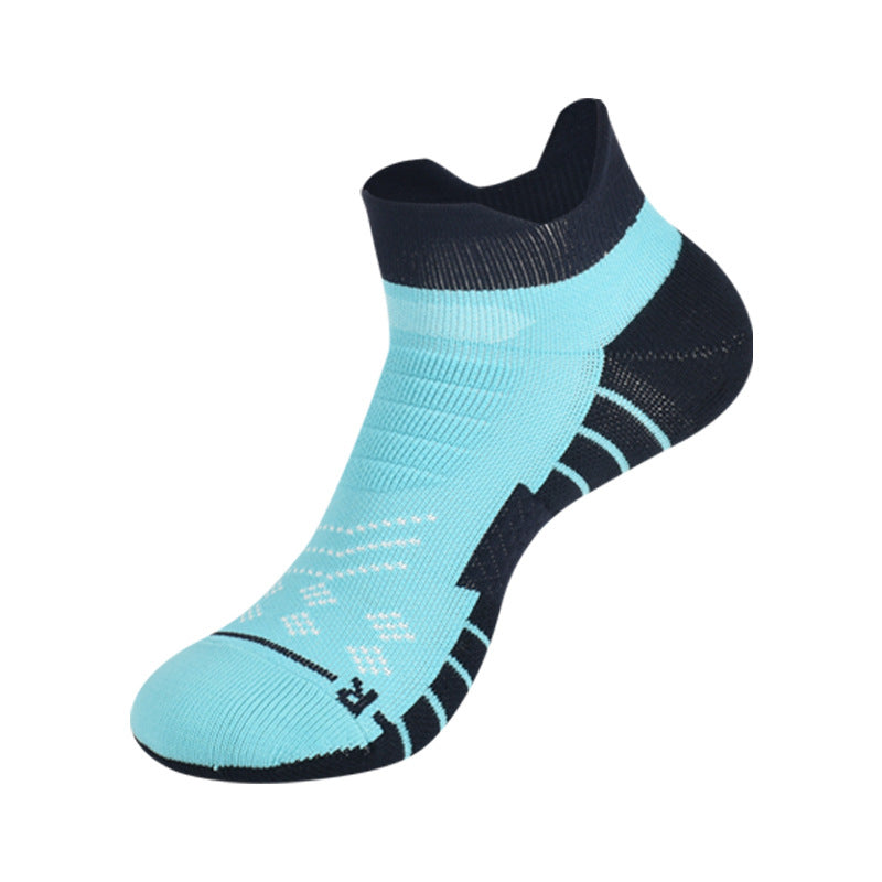 Socks Men's Summer COOLMAX Running Socks Antibacterial Sweat-absorbing Non-slip Breathable Short Tube Pressure Socks Towel Bottom Sports Socks