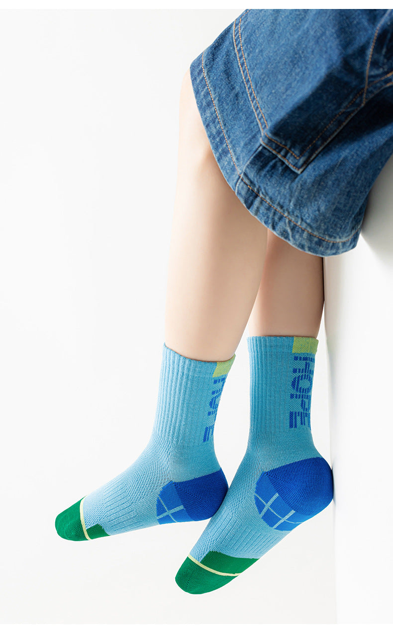 Boys Sports Socks Spring Summer Boys Boneless Breathable Mesh Socks Middle School Older Boys Student Medium Cotton Socks