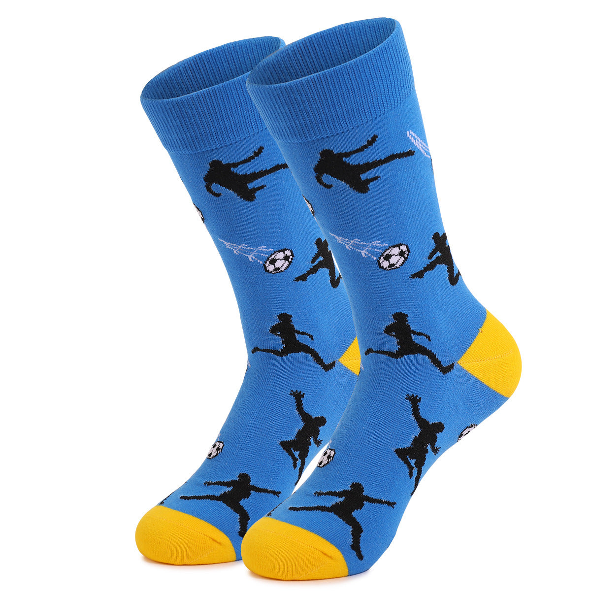World Cup Football Men's Socks Medium Tube Socks Autumn and Winter Thickened Sports Socks Combed Cotton Men's Funny Socks