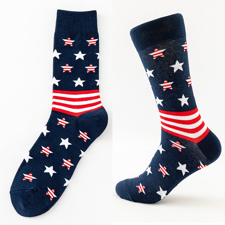 Men's Socks Large Size Stockings Large Cotton Socks Large Medium Tube Sports Socks-5prs