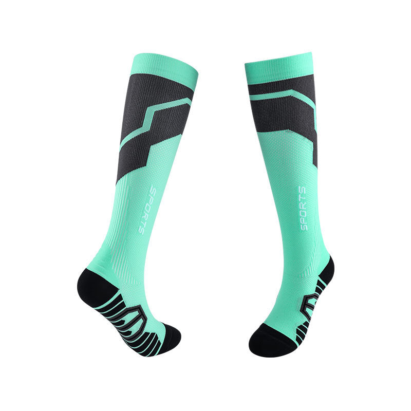 Spring and Summer Compression Socks Knee Long Tube Running Sports Marathon Fitness Socks-3PRS