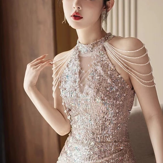 Designer Mermaid Skirt | Red Carpet Banquet Dress - Light Luxury