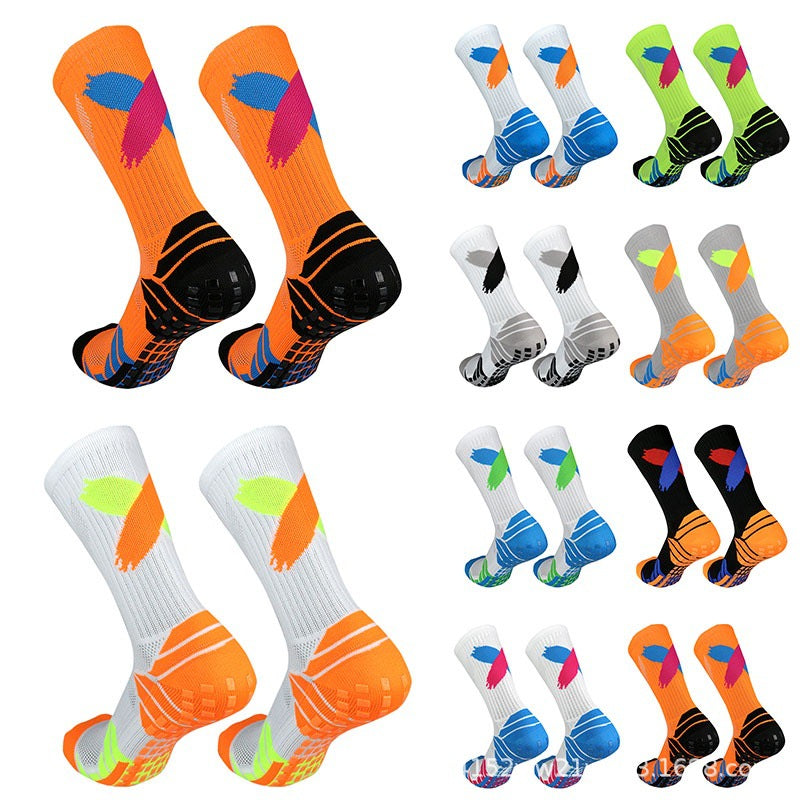 Professional Non-slip Football Socks High Tube Sports Actual Combat Basketball Socks Colorful Towel Bottom Breathable Elite Men and Women Medium Tube