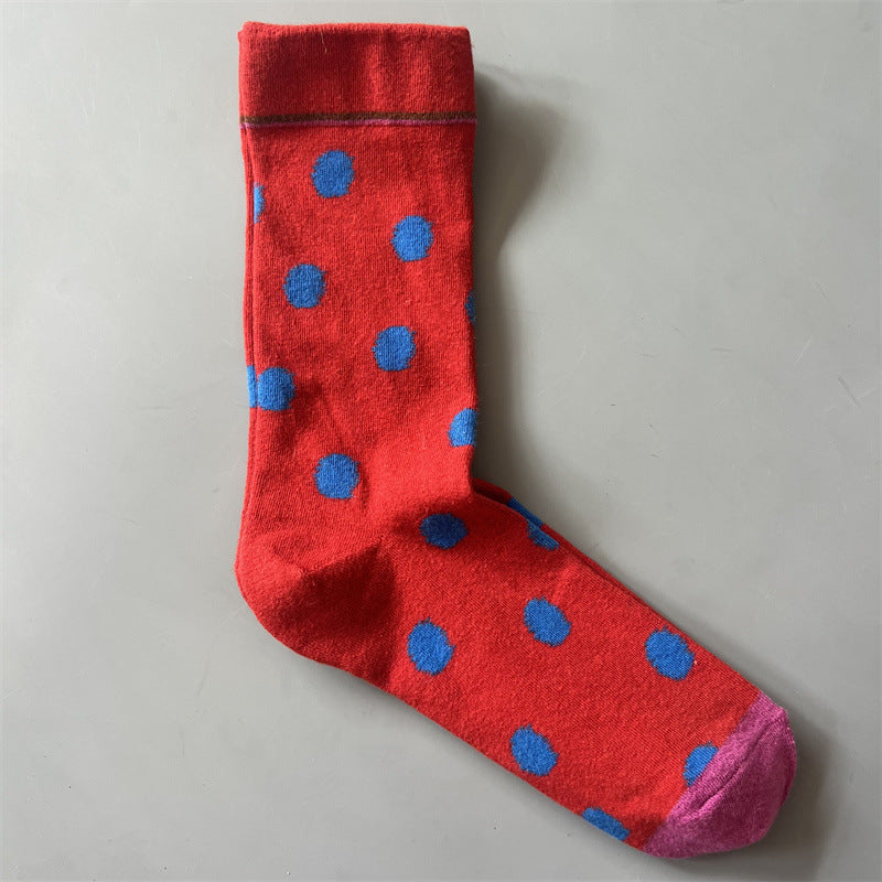 New Product Mid Calf Socks Women Oil Painting Socks Niche Fun Literary and Artistic Color Socks