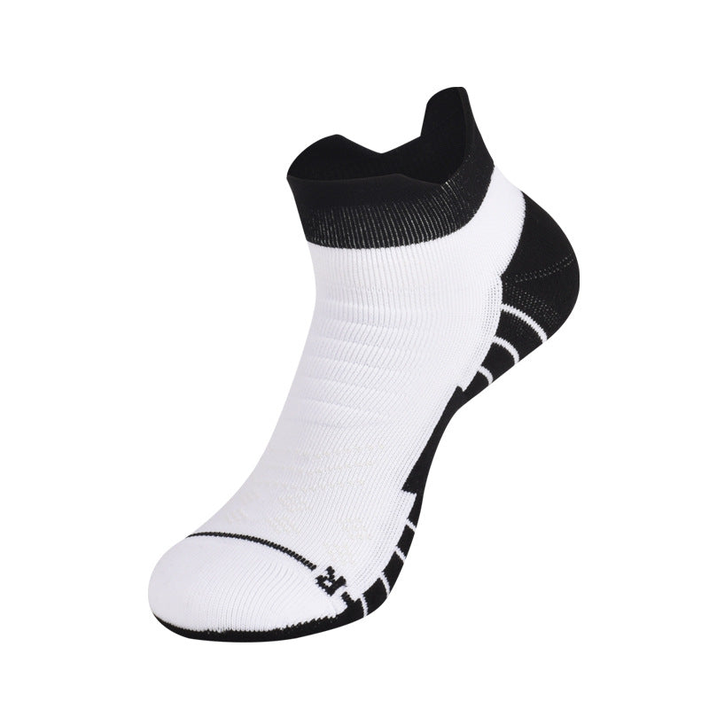 Socks Men's Summer COOLMAX Running Socks Antibacterial Sweat-absorbing Non-slip Breathable Short Tube Pressure Socks Towel Bottom Sports Socks