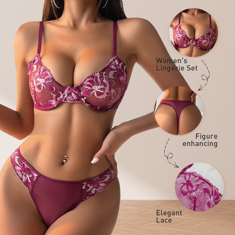 Shapewear Lingerie Set: Lift & Side-Support Bra + High-Waist