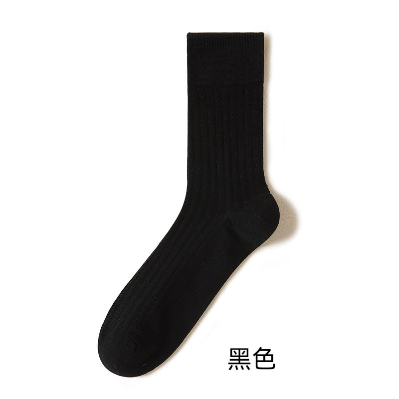 Men's Medium Tube Socks Summer Ultra-thin Antibacterial, Deodorant, Breathable, Sweat-absorbing and Boneless Men's Stockings