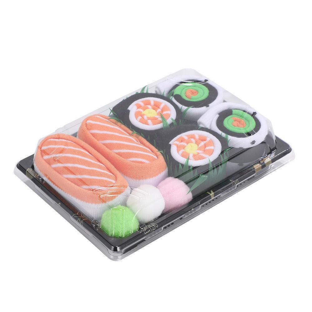 Creative Food Sushi Salmon Socks Women's Ins Tide Socks Skateboard Sports Socks Girls Stockings Stripes