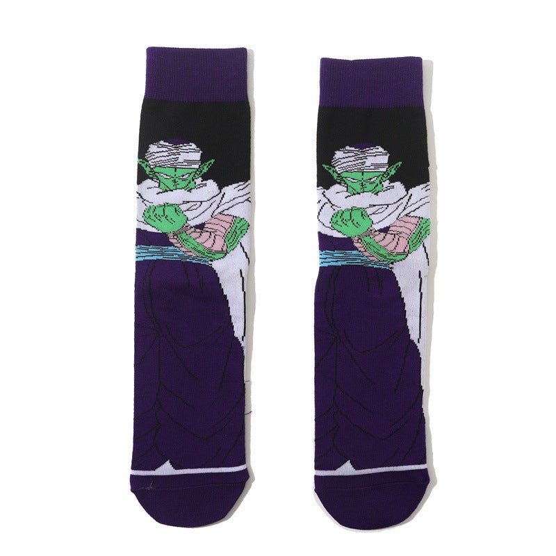 Men's Dragon Ball Cotton Long Tube Tide Socks Four Seasons Medium Tube Women's Animation Animation Men's Socks-5PRS