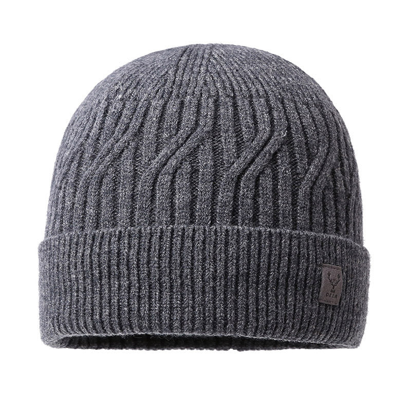 Men's Knitted Hat Winter Travel Warm Pullover Hat Outdoor Sports Youth Solid Color Simple Hat
