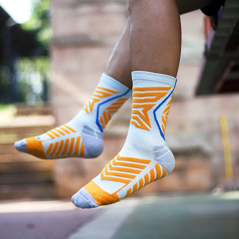 Professional Actual Combat Elite Basketball Socks Men's Long Tube Thickened Towel Bottom Sweat-absorbing Breathable Wear-resistant Sports Socks