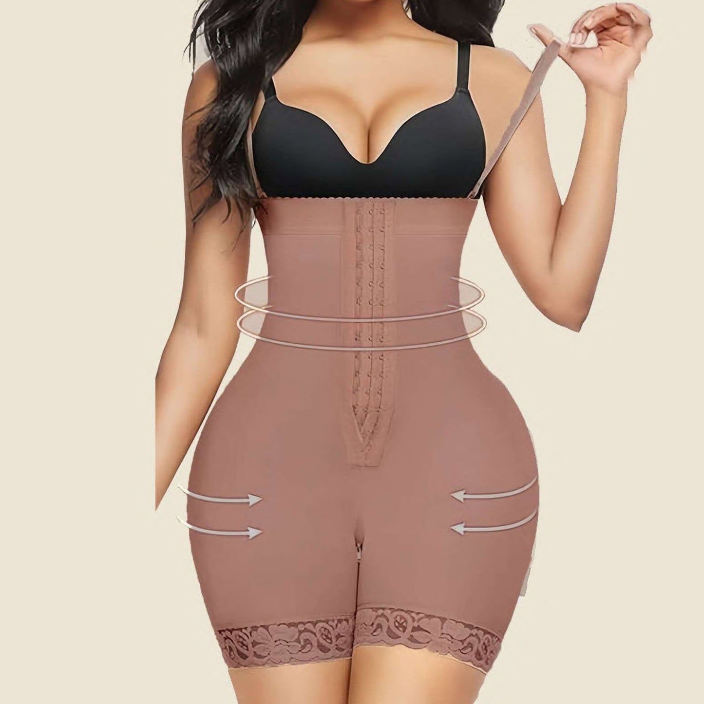 Premium Bodycon Bodysuit - High-Waisted 4-Way Stretch Shapewear with Zippered Breast & Tummy Control for Women's Athleisure skinny Tights