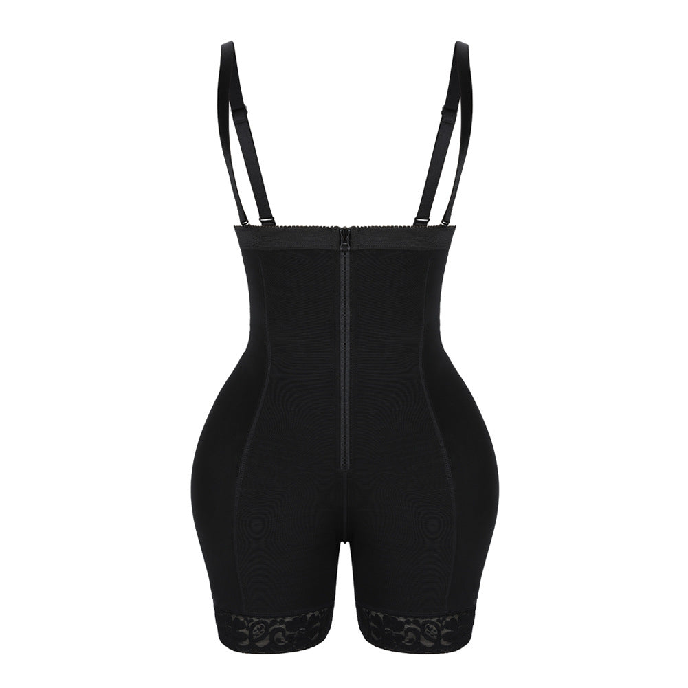 Premium Bodycon Corset - High-Waisted 4-Way Stretch Shapewear with Zippered Breast & Tummy Control for Women's Athleisure Buttock-Lifting Pants