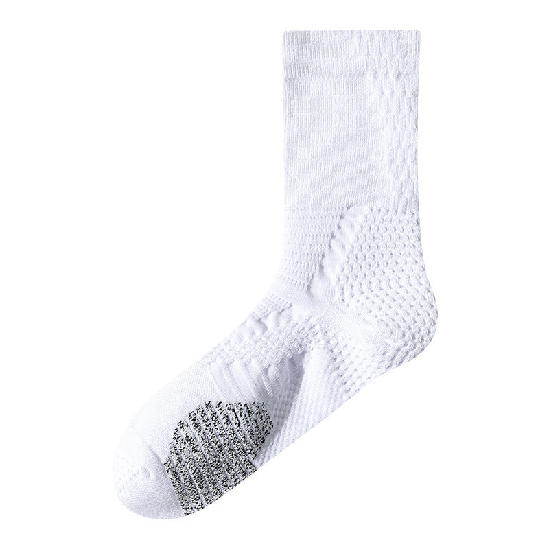 Basketball Socks Men's Autumn and Winter Medium Tube Sweat-absorbing Thickened Towel Bottom Adult Professional Sports Socks