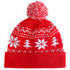 Hot Sale Jacquard Christmas Hat Hairball Ruffled New Year's Gift Winter Warm Cover Knitted Hat