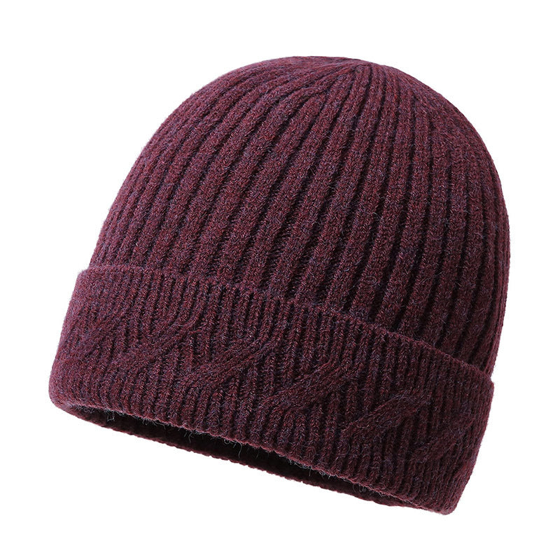 Men's Knitted Hat Winter Travel Warm Pullover Hat Outdoor Sports Youth Solid Color Simple Hat