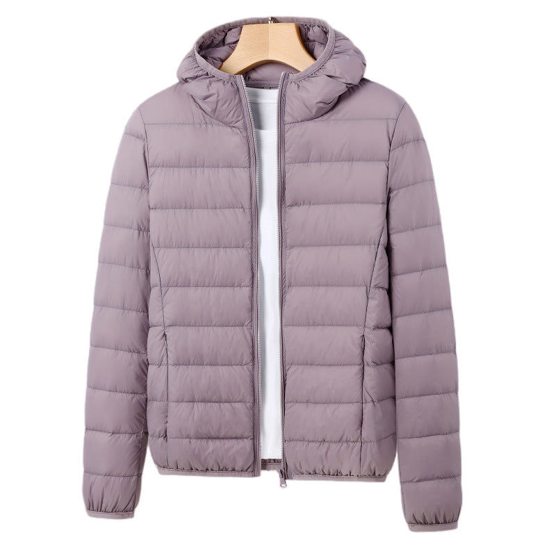 New Light Down Jacket Women's White Duck Down Hooded Down Jacket Women's Short Coat