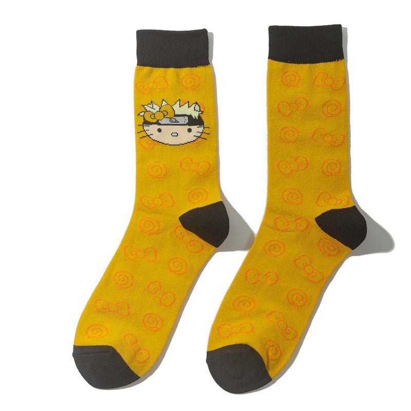 Female Cotton Day Cartoon Tube Socks Male Naruto Anime Socks Animation Tide Socks Manga Socks-5PRS