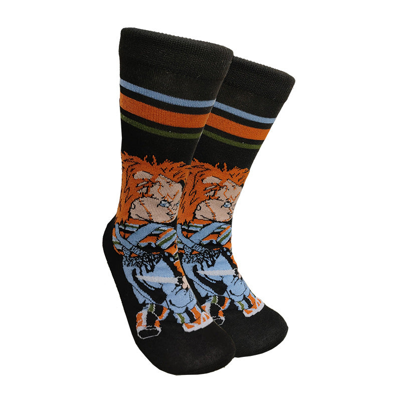 Medium tube socks men's and women's trendy brand stockings personalized European and American men's and women's socks sports skateboard socks