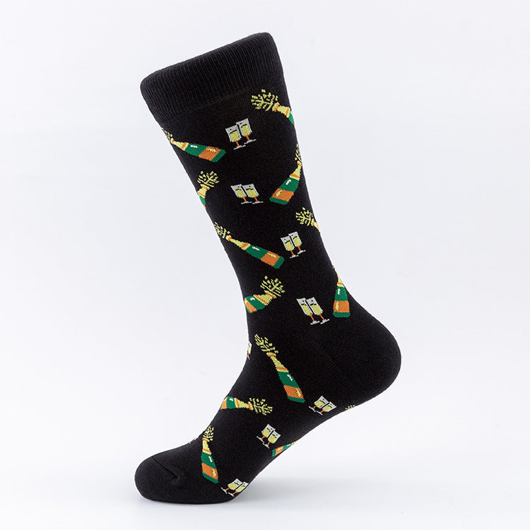 Men's Socks Large Size Stockings Large Cotton Socks Large Medium Tube Sports Socks-5prs