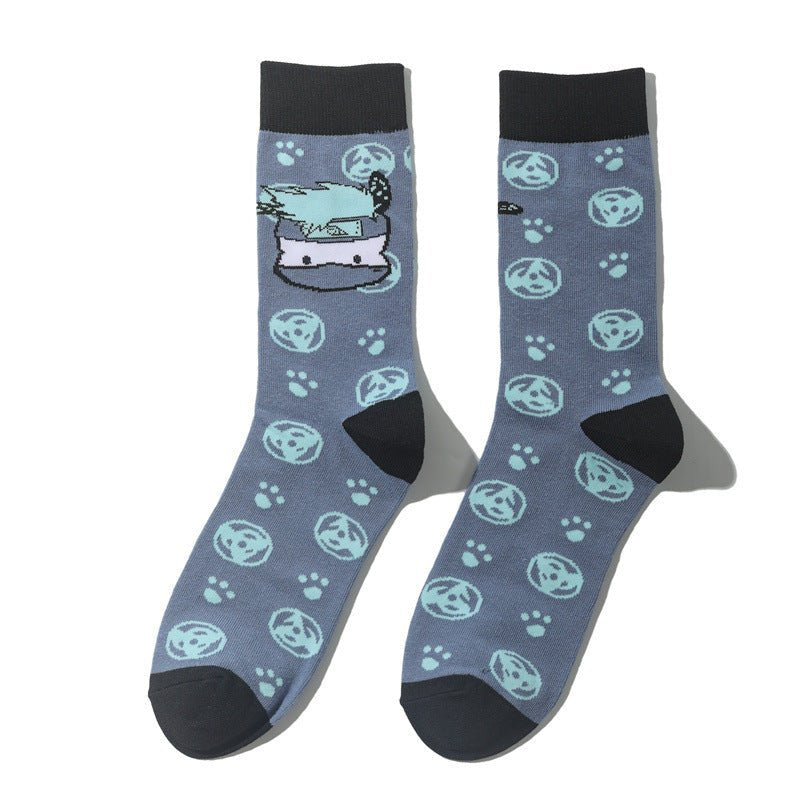 Female Cotton Day Cartoon Tube Socks Male Naruto Anime Socks Animation Tide Socks Manga Socks-5PRS