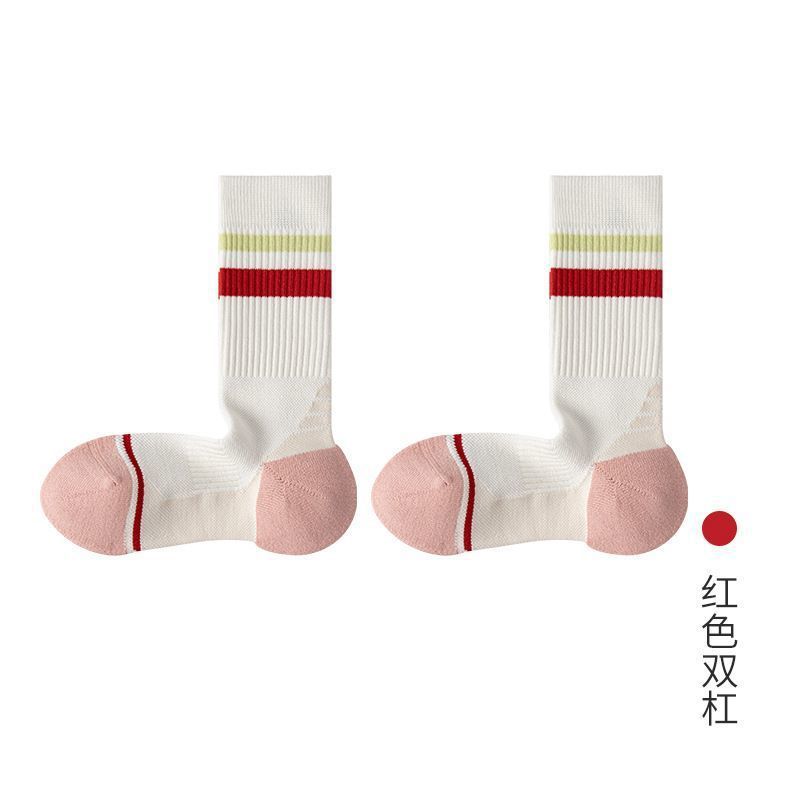 Professional Sports Socks Women's Medium Tube Socks Spring and Autumn Stockings Running Cycling Tennis Outdoor Autumn and Winter Towel Bottom Socks Women