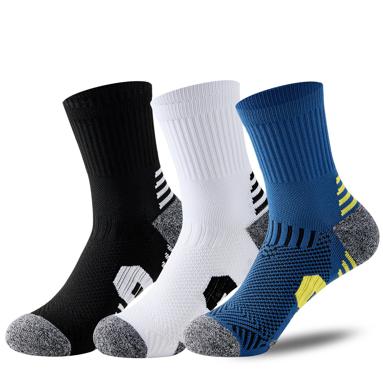 Men's Sports Socks Low-top Cycling Socks Sweat-absorbing Deodorant Basketball Socks Outdoor Climbing Towels Shock-absorbing Socks