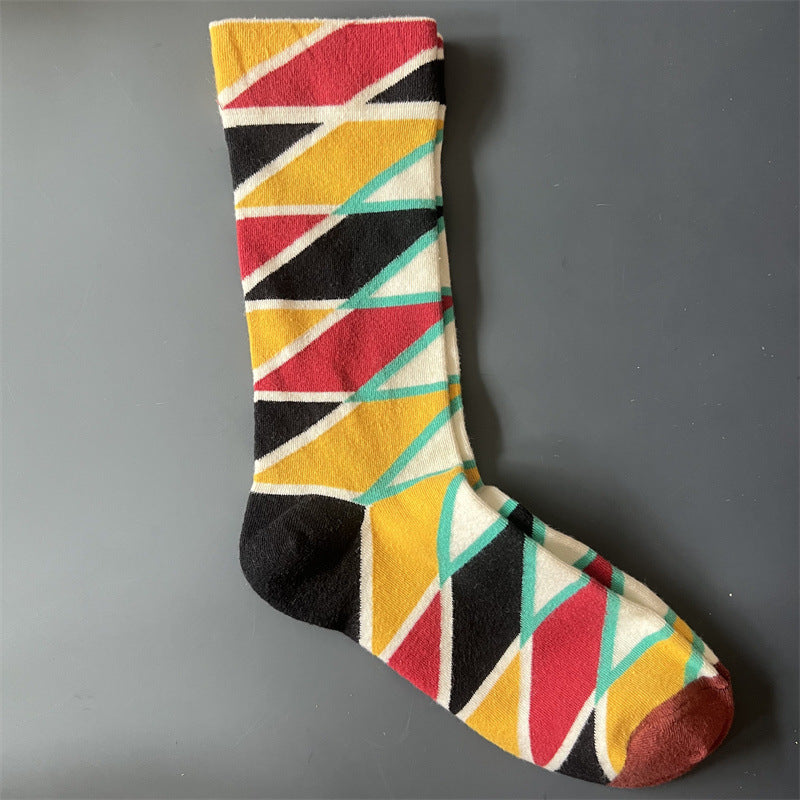 New Product Mid Calf Socks Women Oil Painting Socks Niche Fun Literary and Artistic Color Socks