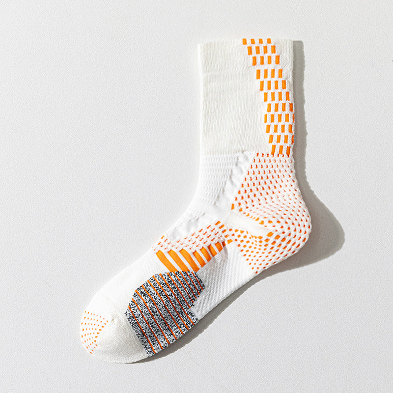 Basketball Socks Men's Autumn and Winter Medium Tube Sweat-absorbing Thickened Towel Bottom Adult Professional Sports Socks