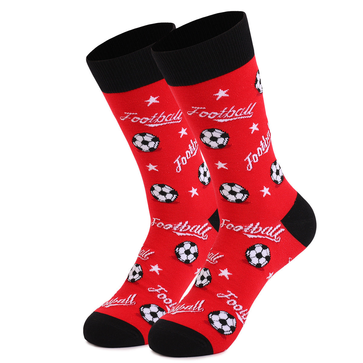 World Cup Football Men's Socks Medium Tube Socks Autumn and Winter Thickened Sports Socks Combed Cotton Men's Funny Socks