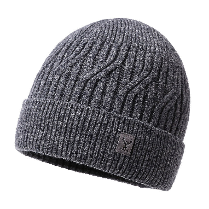 Men's Knitted Hat Winter Travel Warm Pullover Hat Outdoor Sports Youth Solid Color Simple Hat