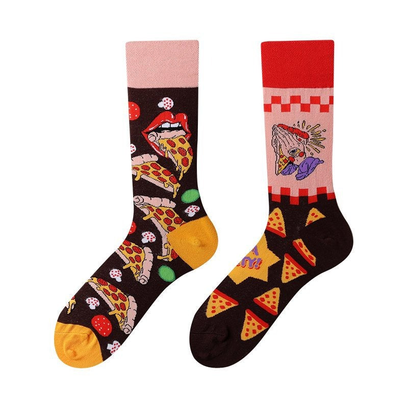 New Four Seasons Men's and Women's AB Original Design Asymmetrical Tide Socks Mandarin Duck Socks Street Tide Socks Cross-border