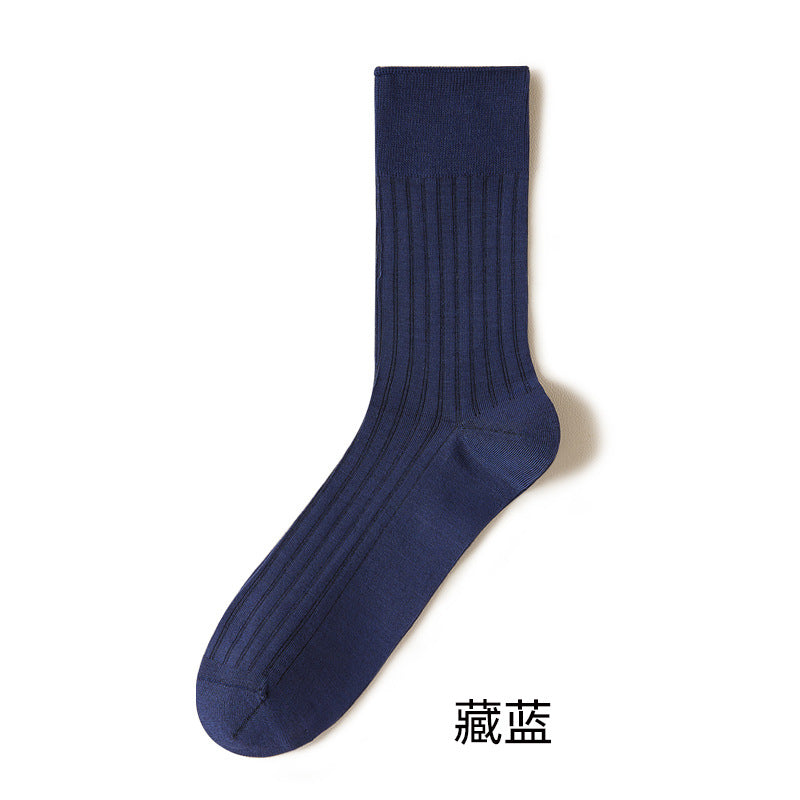 Men's Medium Tube Socks Summer Ultra-thin Antibacterial, Deodorant, Breathable, Sweat-absorbing and Boneless Men's Stockings