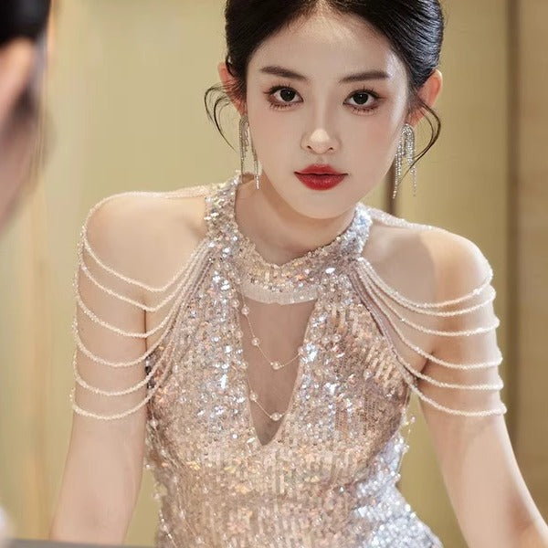 Designer Mermaid Skirt | Red Carpet Banquet Dress - Light Luxury