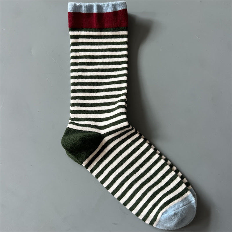 New Product Mid Calf Socks Women Oil Painting Socks Niche Fun Literary and Artistic Color Socks
