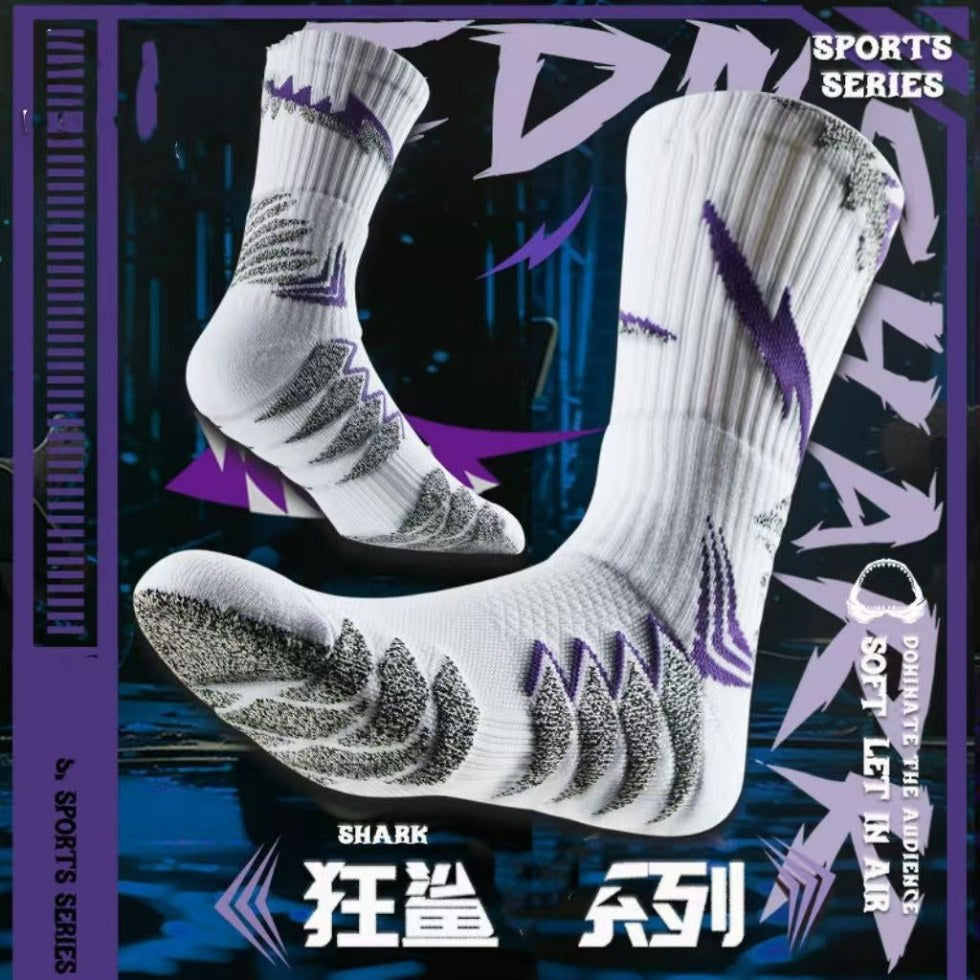 Professional practical towel bottom basketball socks wear-resistant ultra-thick sports deodorant non-slip breathable shock-absorbing terry socks