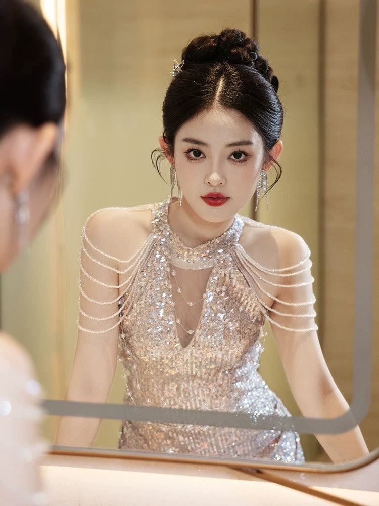 Designer Mermaid Skirt | Red Carpet Banquet Dress - Light Luxury