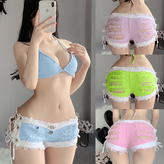 New Autumn Women’s Denim Shorts - Low-Waisted Ripped Hot Pants | Sexy Distressed Casual Jeans