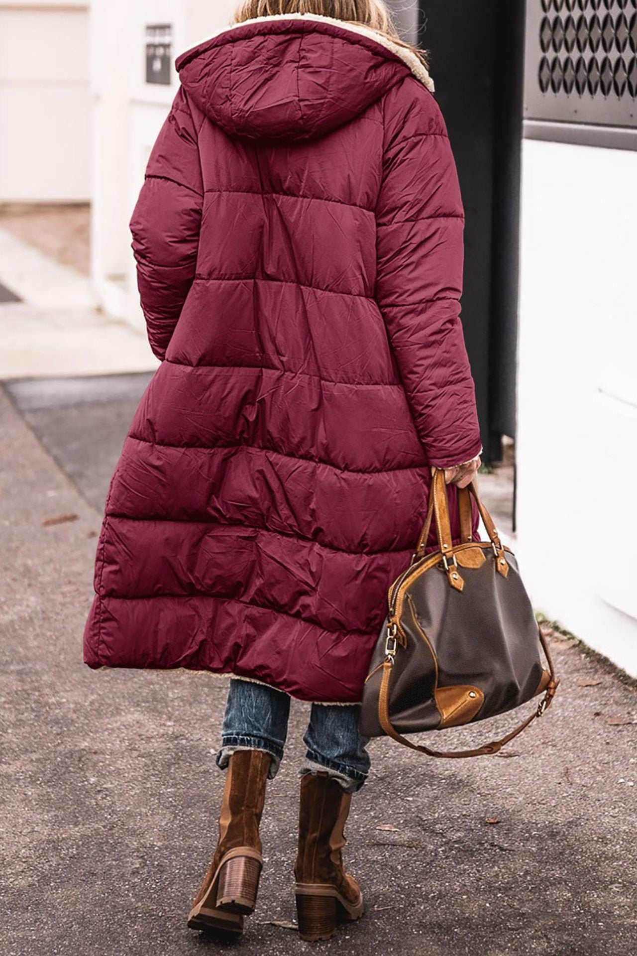Solid Color Hooded Cotton Clothes, Long Sleeves, Double-sided Wear, Slim Fit, Eight Colors, Five Yards, Thickened Coat.