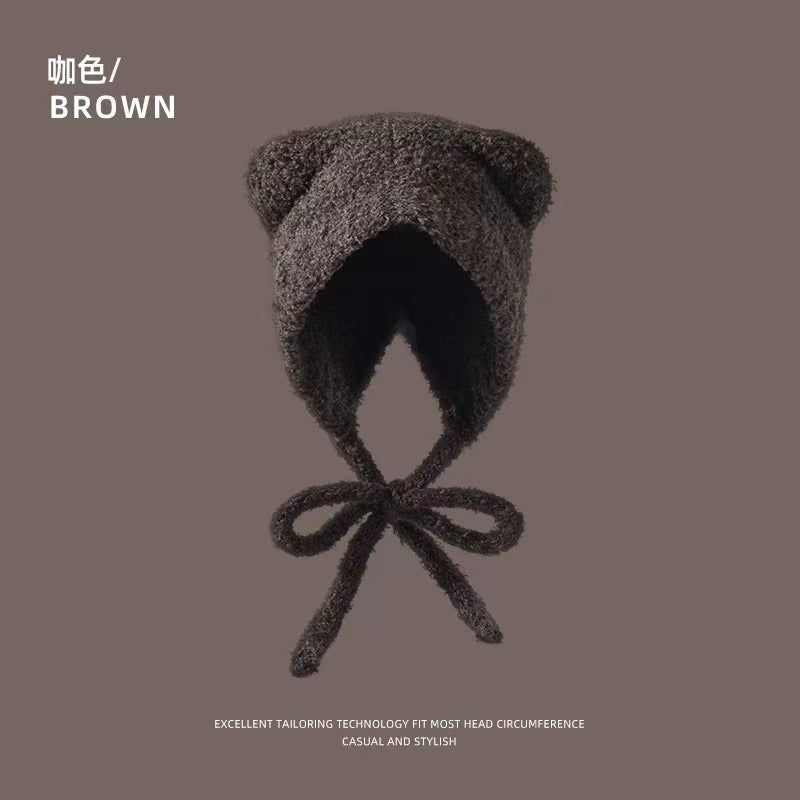 Fair Island Style Knitted Hat Children's Retro Dual-purpose Bag Hat Warm Wool Hat Ear Protection Street Style