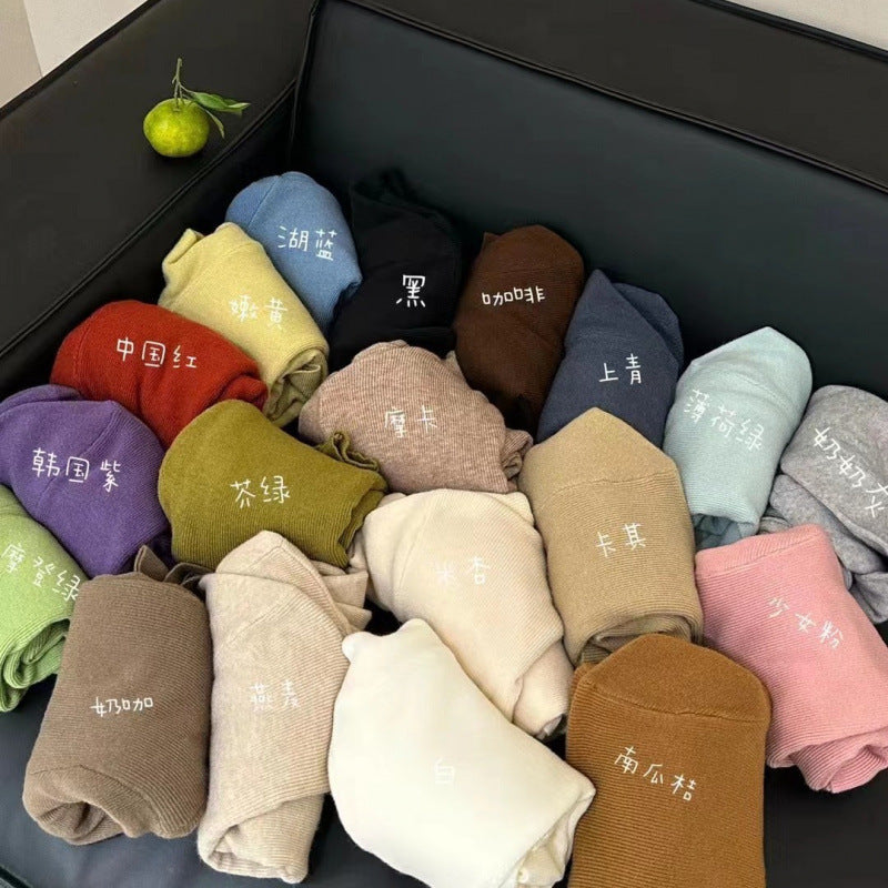 Half Turtleneck Candy-colored Sweater for Women's New Simple Slim-fitting Knitted Sweater