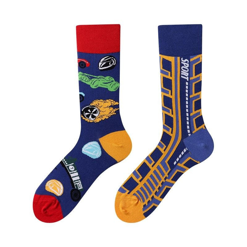 New Four Seasons Men's and Women's AB Original Design Asymmetrical Tide Socks Mandarin Duck Socks Street Tide Socks Cross-border