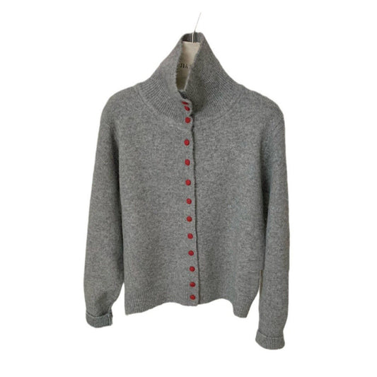 Casual Turtleneck Bag Buckle Sweater Cardigan Women's Autumn and Winter New Lazy Wind Knitted Outer Women's