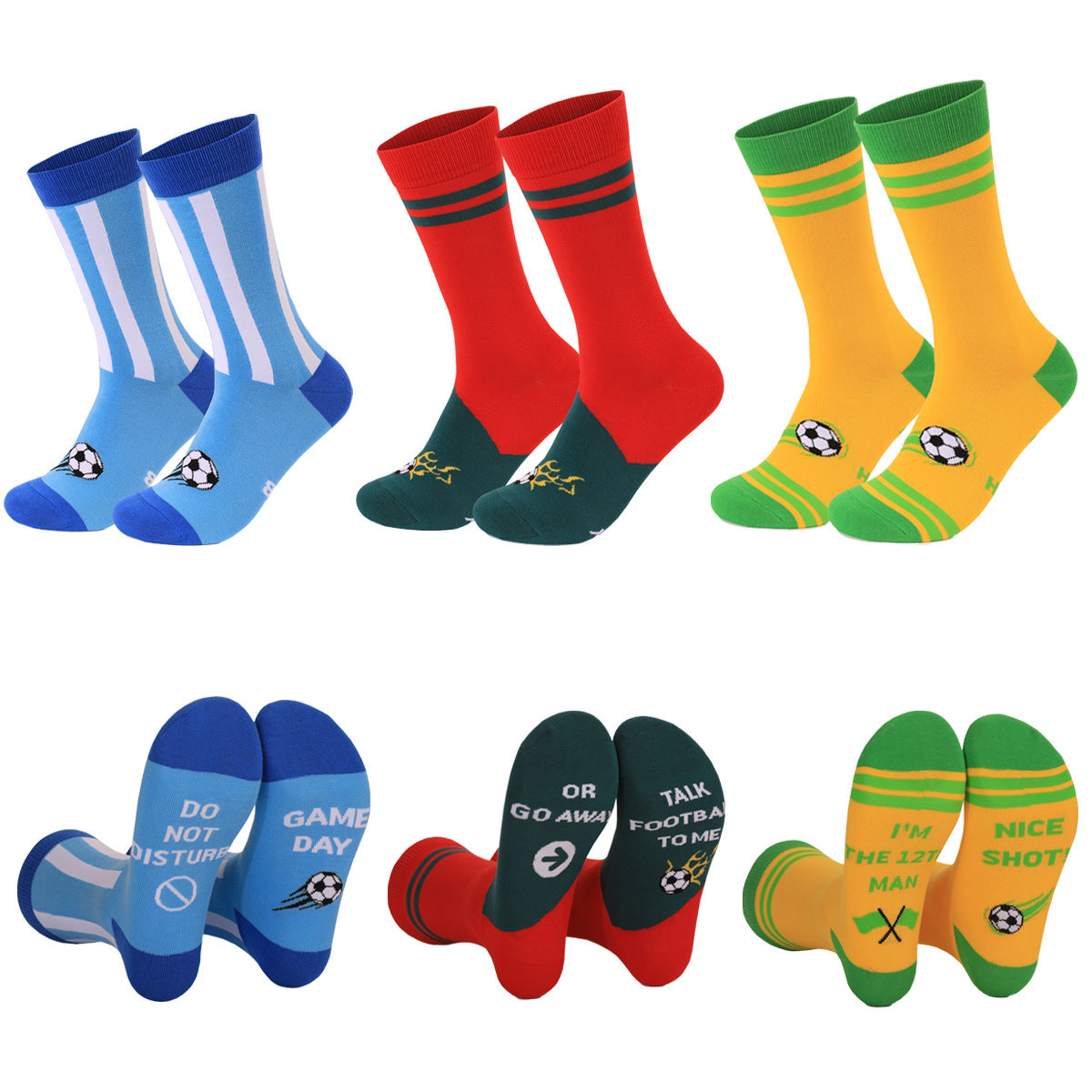 World Cup Socks, Football Flag Elements, Sweat-absorbing, Deodorant, Lengthened Men's and Women's Average Size Can Wear Medium Tube Socks