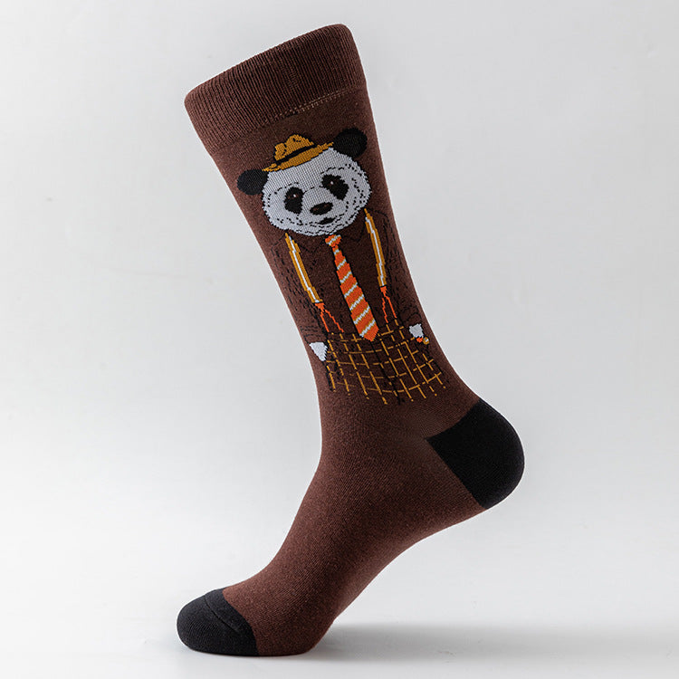 Men's Socks Large Size Stockings Large Cotton Socks Large Medium Tube Sports Socks-5prs